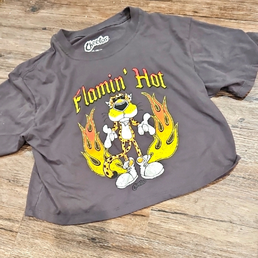 NWOT XSCheetos Flamin' Hot Graphic Crop Top T-shirt👕